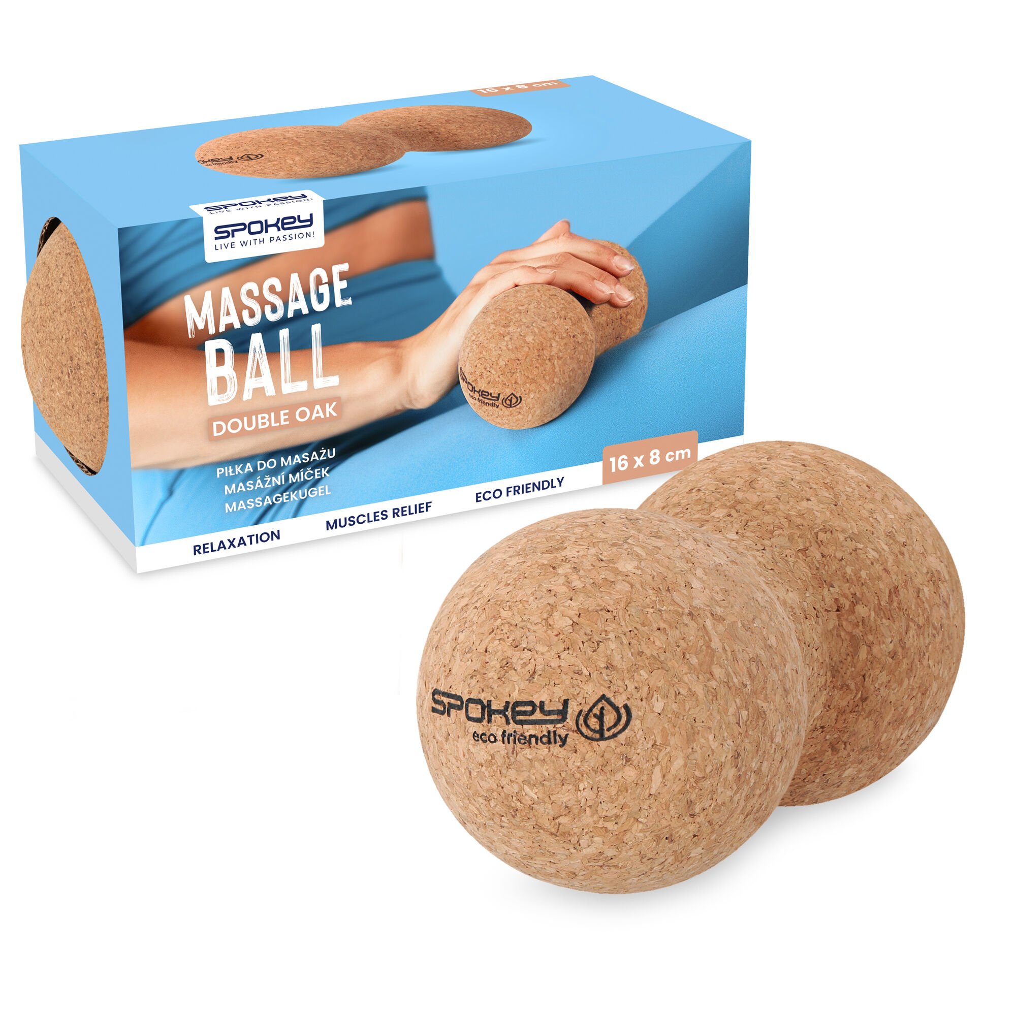 Massaažipall SPOKEY Double Oak, korgist