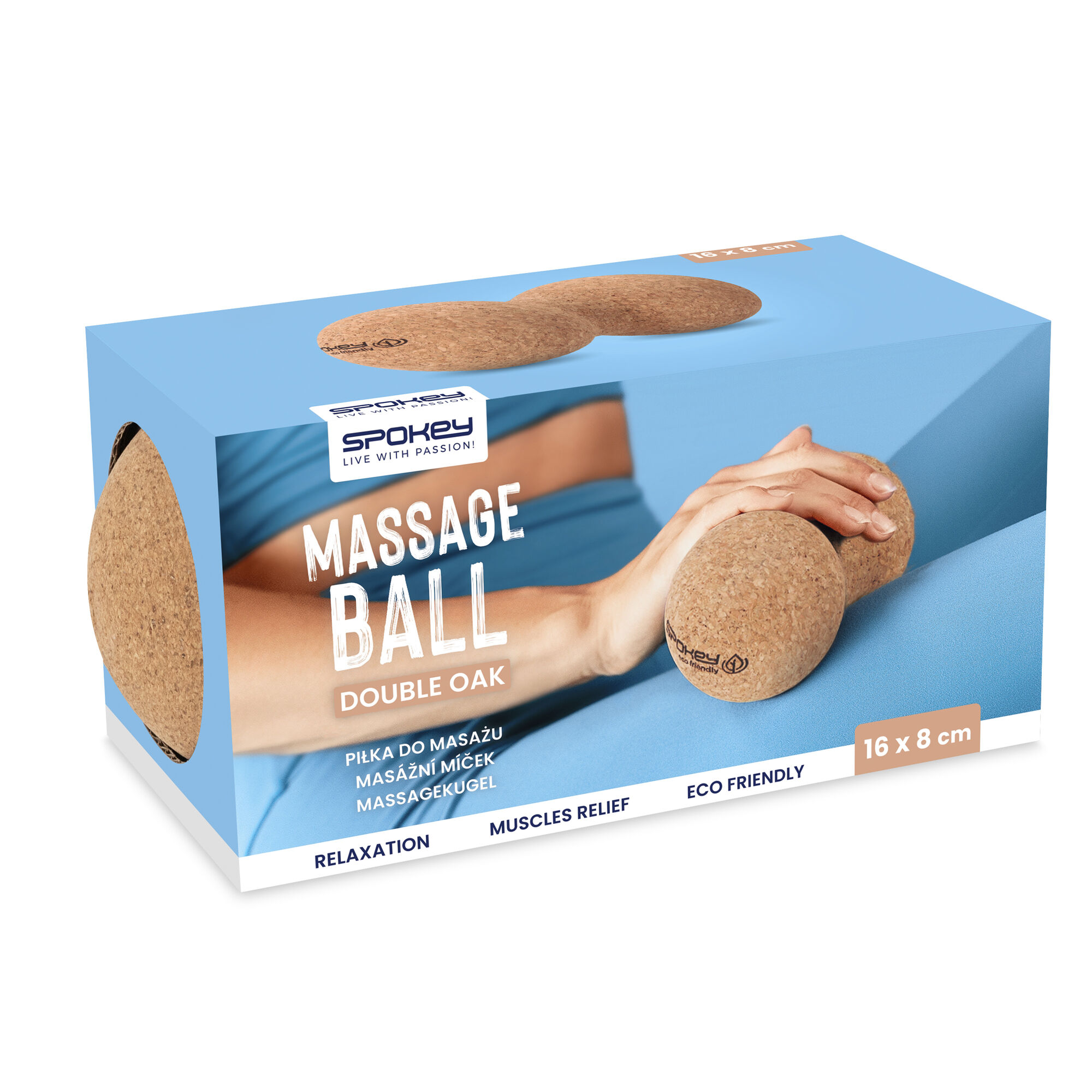 Massaažipall SPOKEY Double Oak, korgist