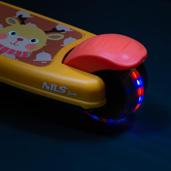 Laste tõukeratas NILS FUN HLB02 Deer Scooter, oranž