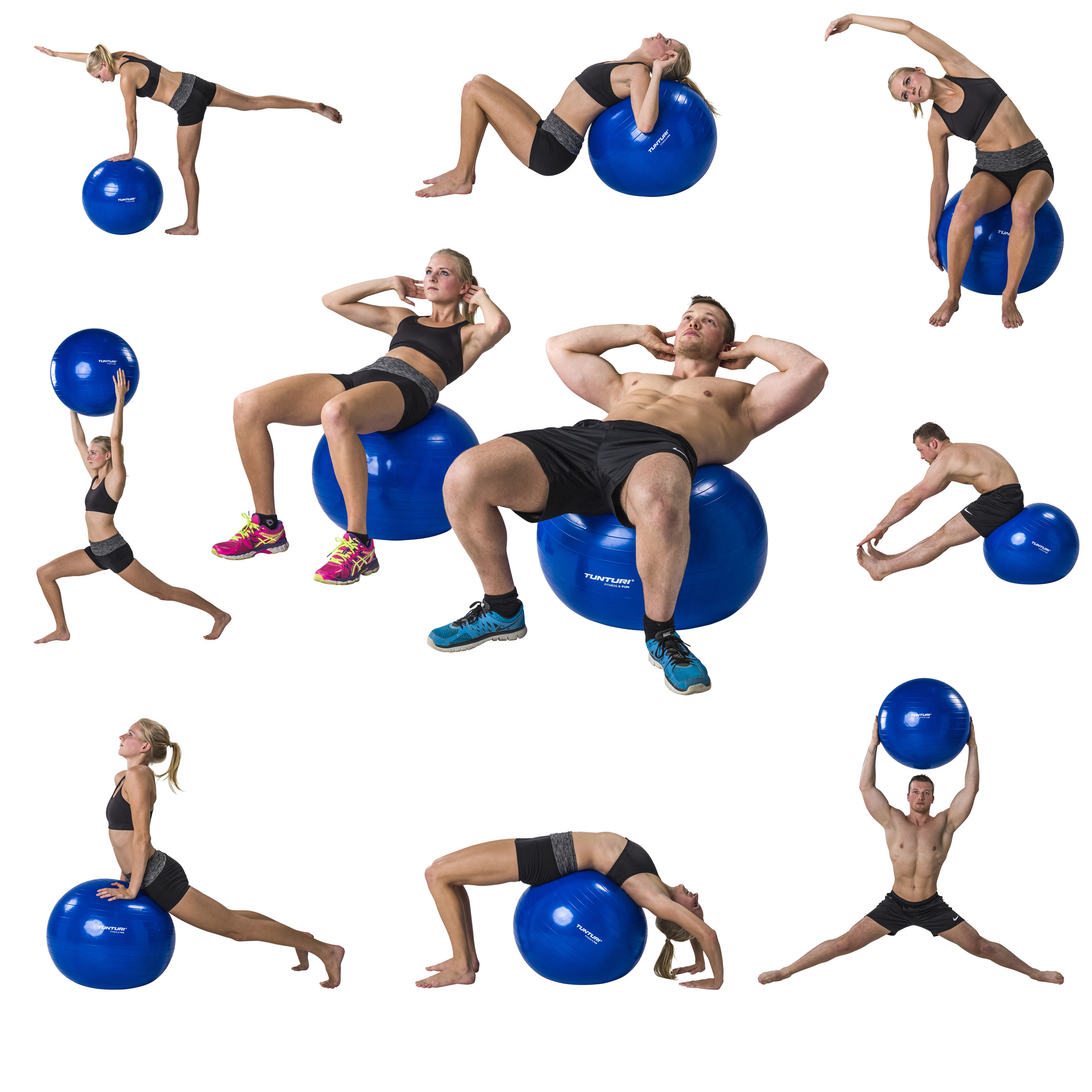 Võimlemispall TUNTURI Gymball 75cm, must