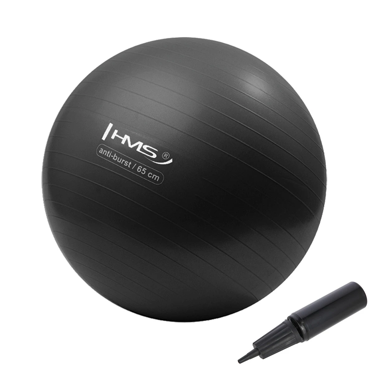 Võimlemispall HMS YB02N Gym Ball 65 cm, must