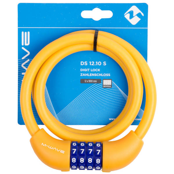 Trosslukk M-WAVE DS 12.10 S, 100 cm x 12mm, oranž