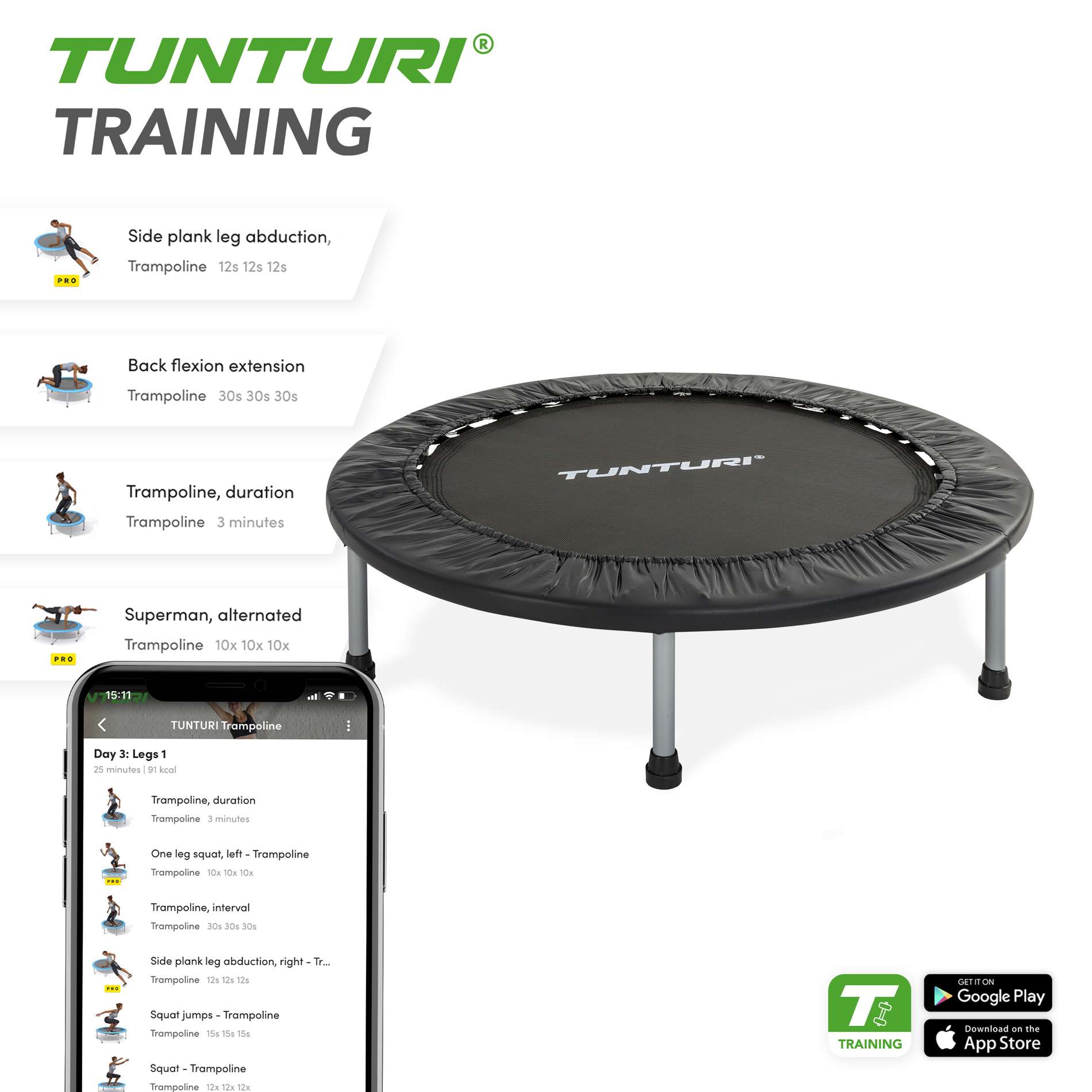 Batuut TUNTURI Funhop Trampoline 95 cm