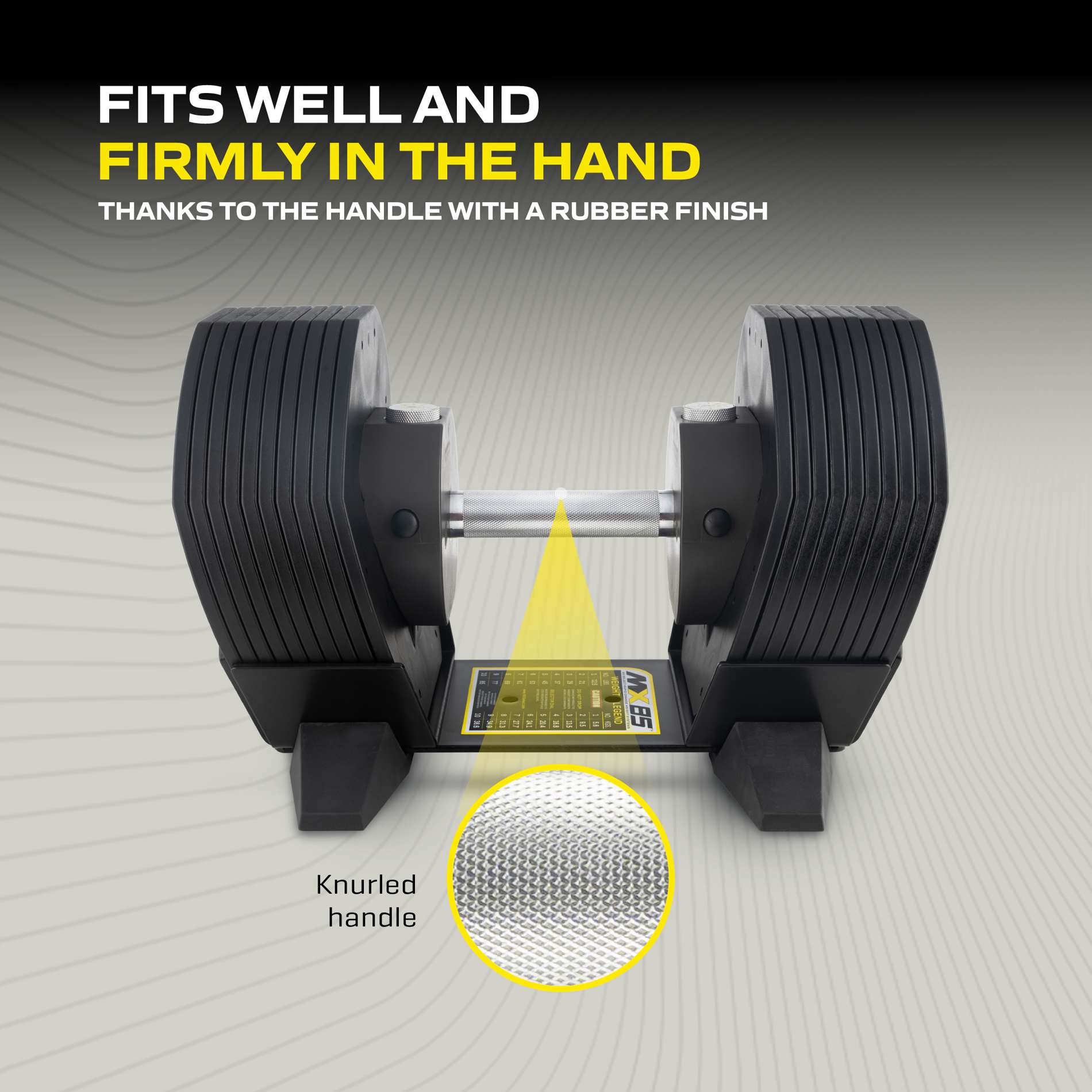 Reguleeritav hantel TUNTURI MX Select MX85 Dumbbell  5,6-38,6 kg, knurled