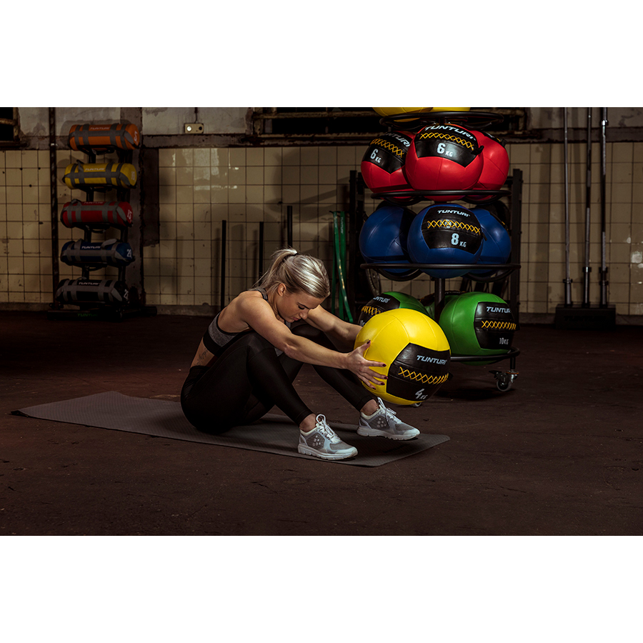 Topispall Tunturi Wall Ball 4 kg, kollane