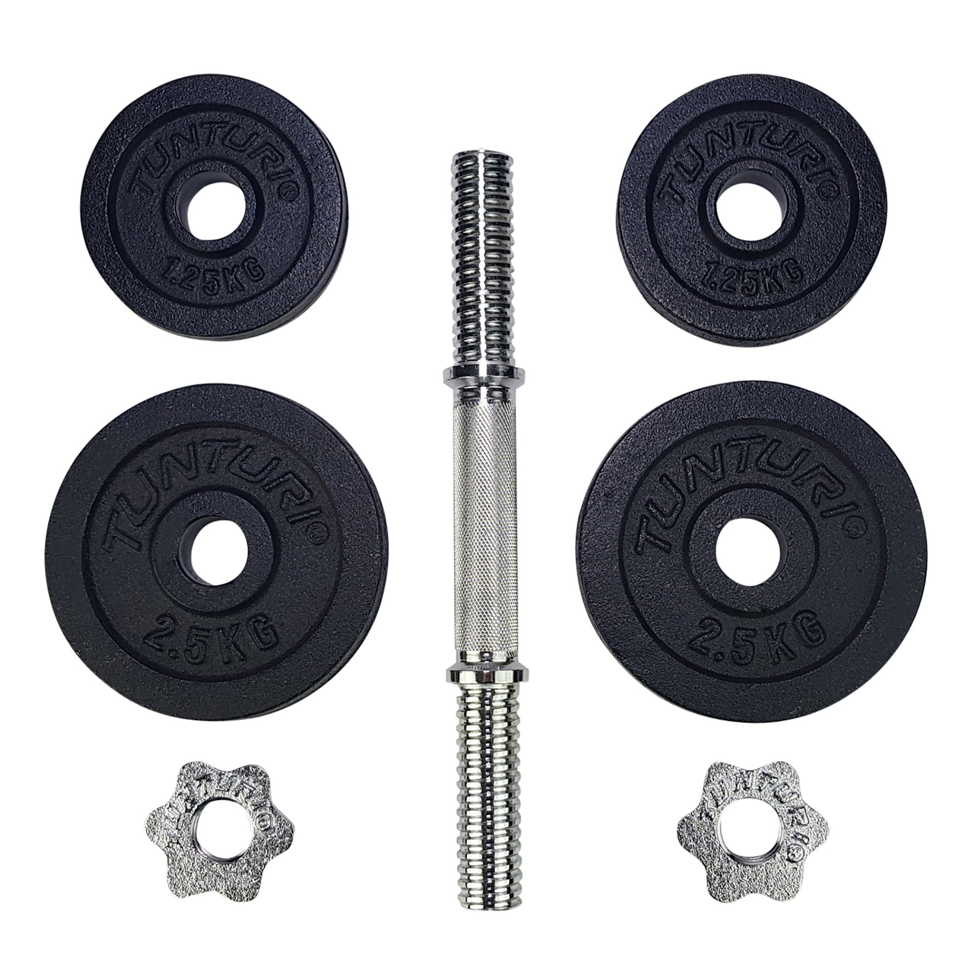 Hantel TUNTURI Dumbbellset 10kg, 1 bar