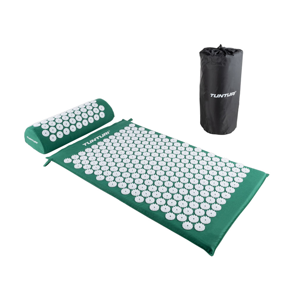 Punktimassaaži matt ja padi Tunturi Acupressure Mat And Pillow, Green