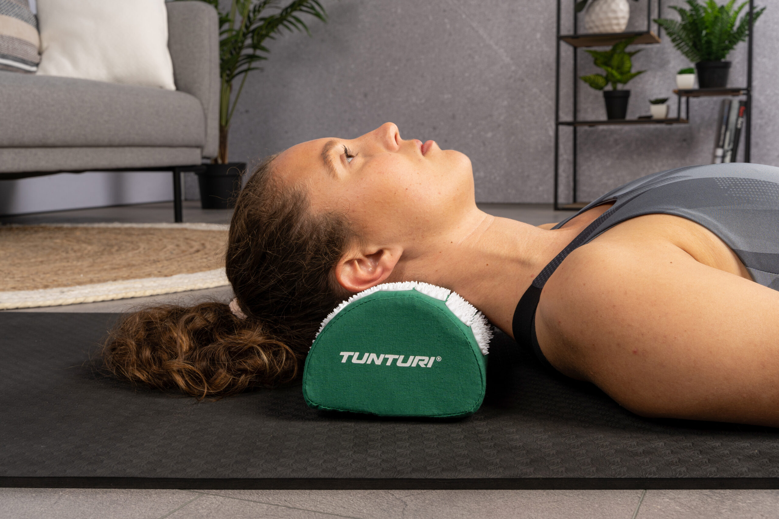 Punktimassaaži matt ja padi Tunturi Acupressure Mat And Pillow, Green