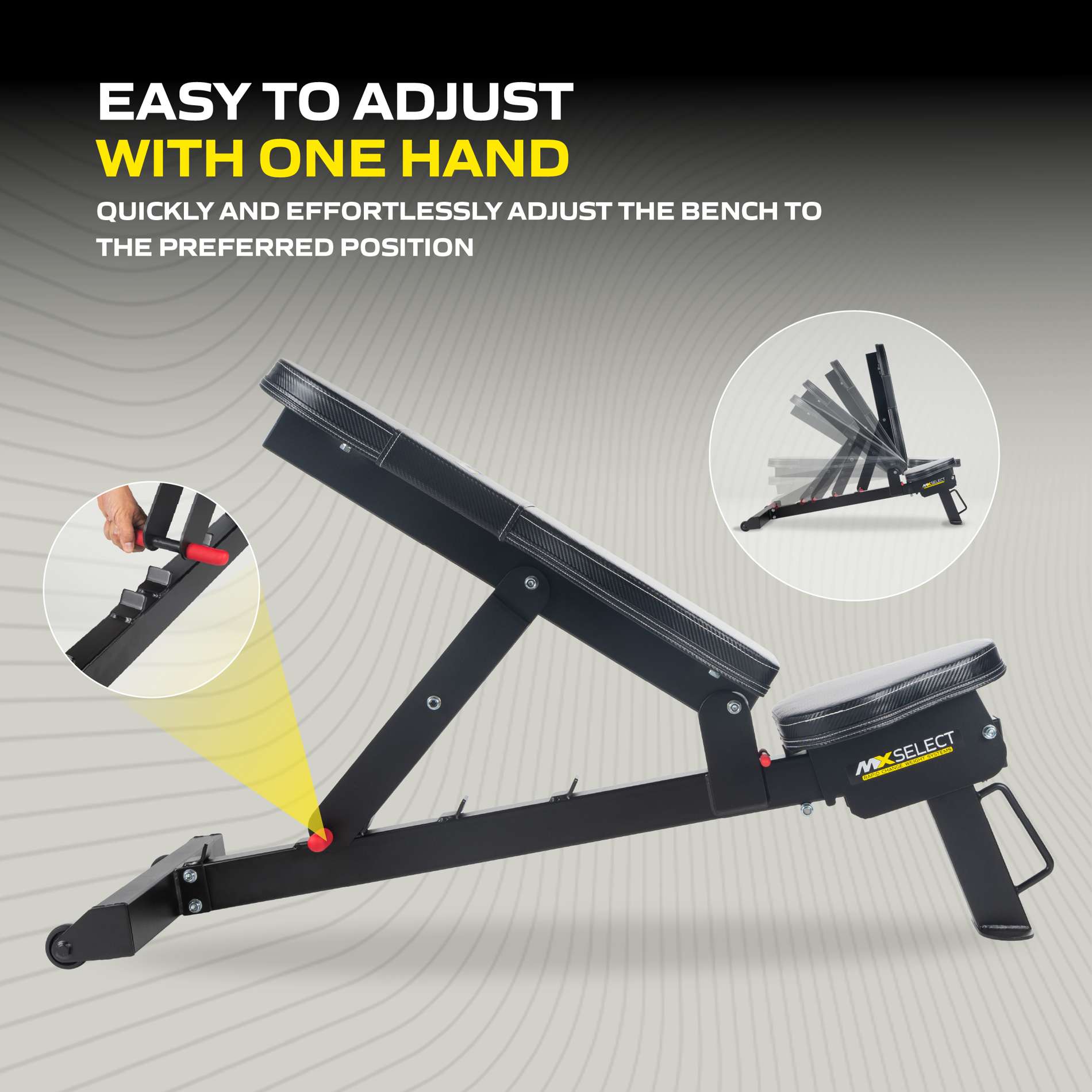 Treeningpink TUNTURI MX Select Adjustable Weight Bench