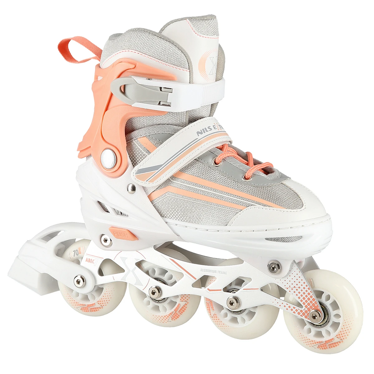 2in1 (rull)uisud NILS EXTREME NH18190 In-line Skates/Figure Ice Skates, L (39-43), White/Pink
