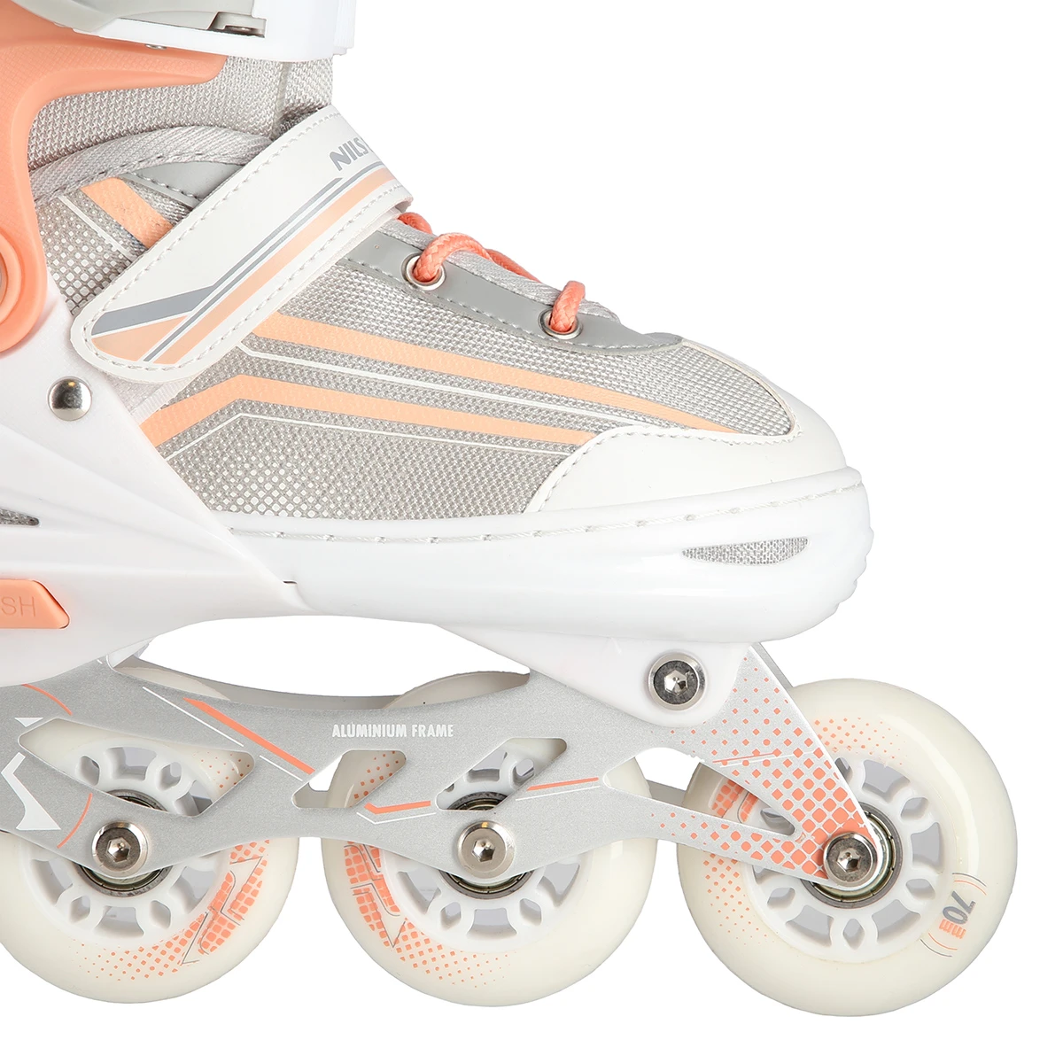 2in1 (rull)uisud NILS EXTREME NH18190 In-line Skates/Figure Ice Skates, L (39-43), White/Pink