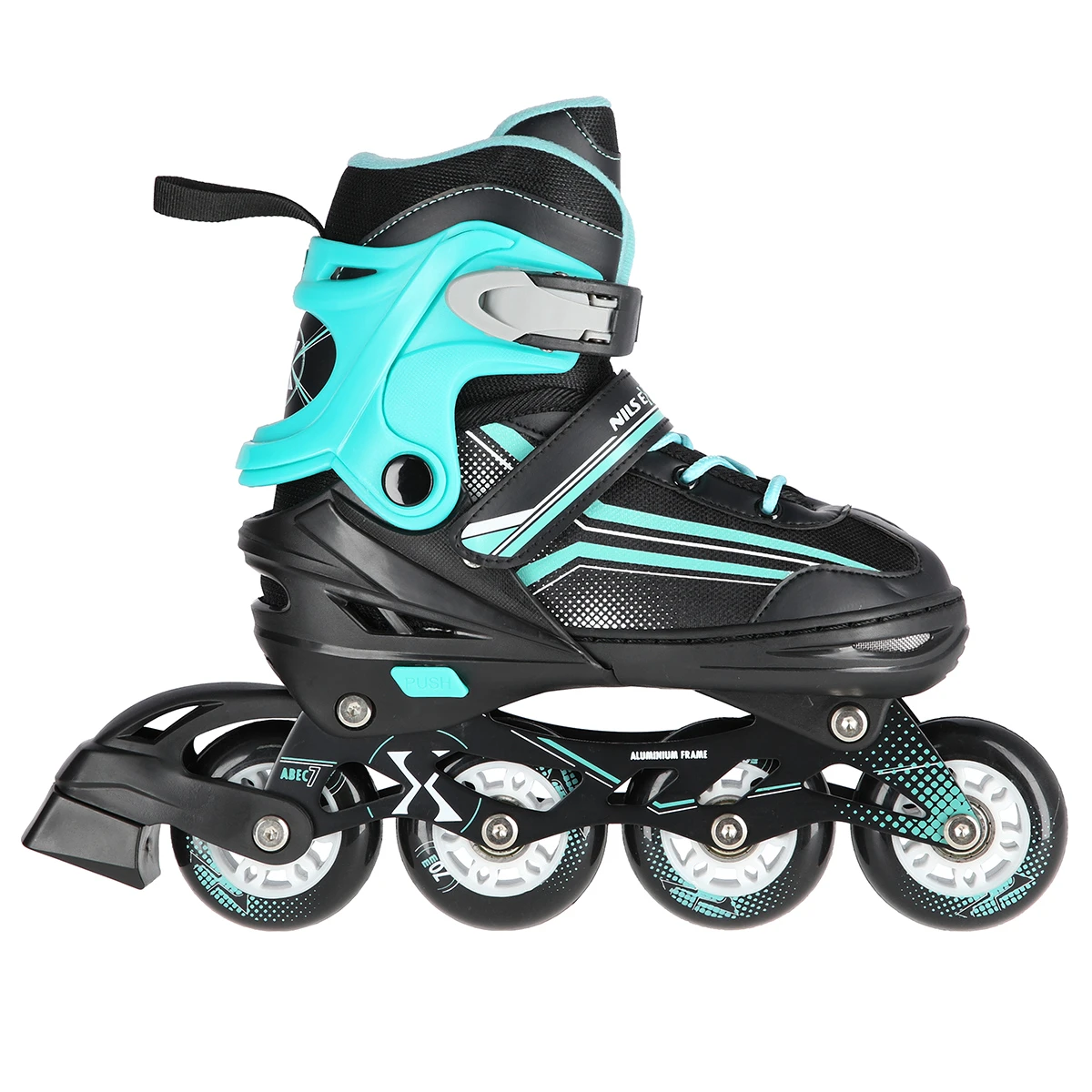 2in1 (rull)uisud NILS EXTREME NH18190 In-line Skates/Hockey Ice Skates, M (34-38) Black/Blue