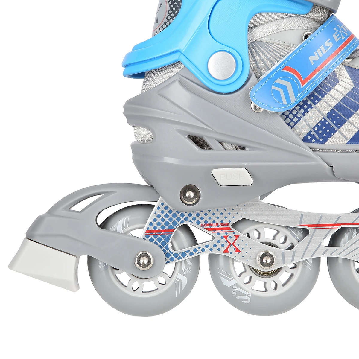 4in1 (rull)uisud NILS EXTREME NH18192 In-line Skates/Hockey Ice Skates, S (29-33), Grey/Blue