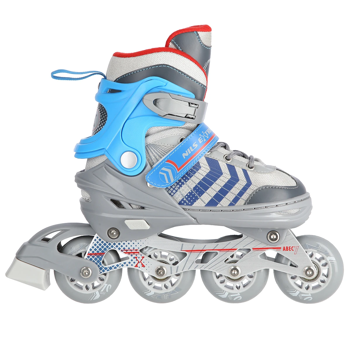 4in1 (rull)uisud NILS EXTREME NH18192 In-line Skates/Hockey Ice Skates, S (29-33), Grey/Blue