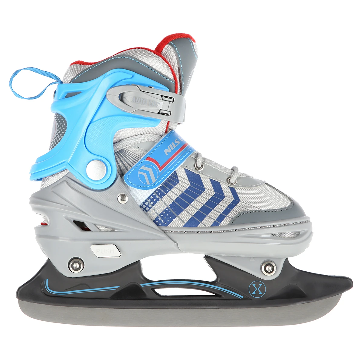4in1 (rull)uisud NILS EXTREME NH18192 In-line Skates/Hockey Ice Skates, S (29-33), Grey/Blue