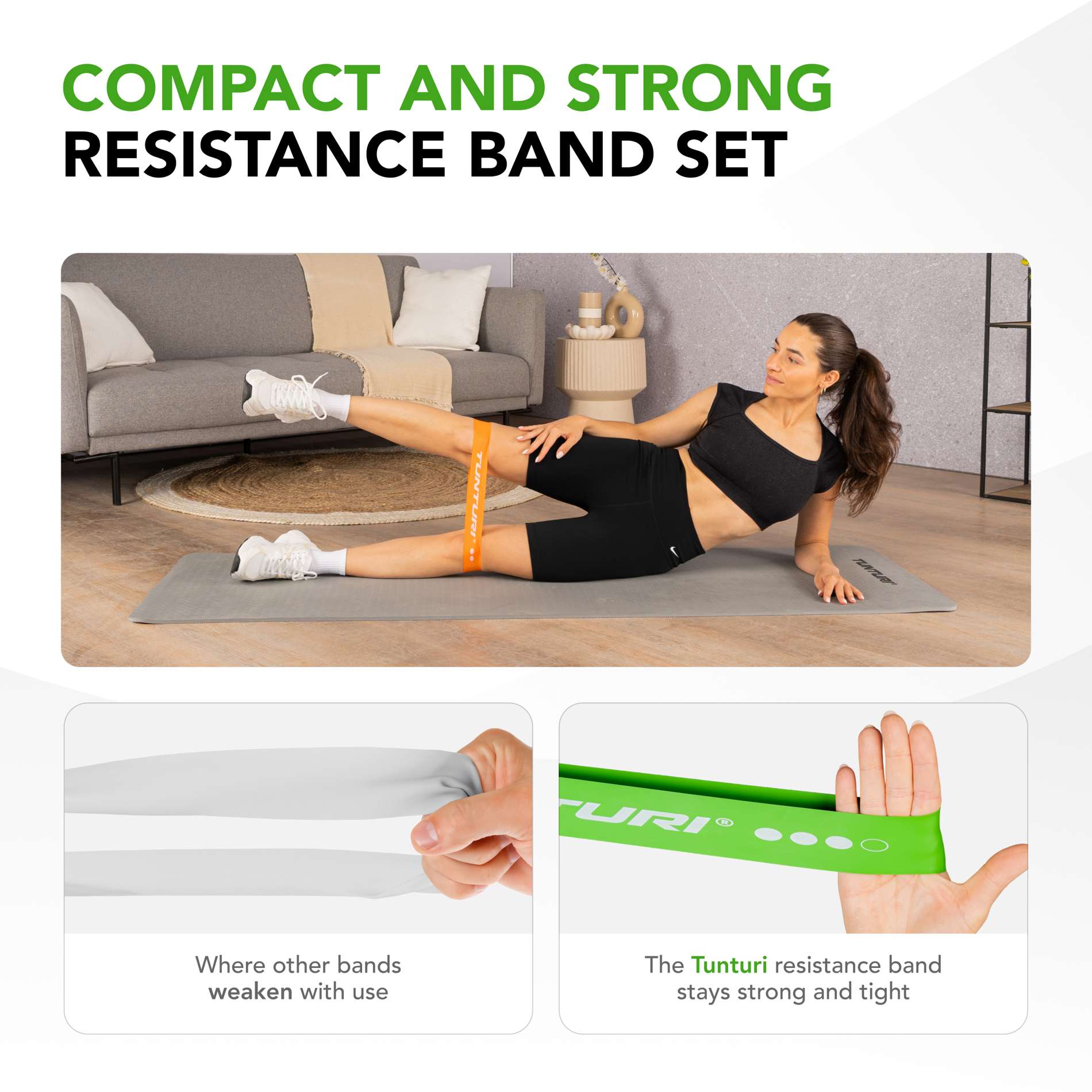 Võimlemiskummide komplekt TUNTURI Mini Resistance Band Set, 4 tk