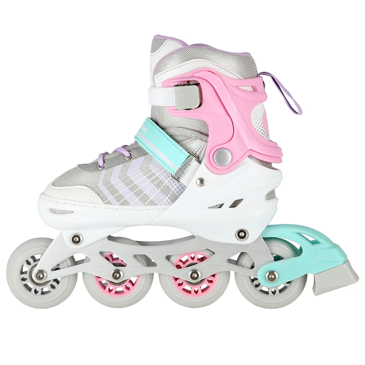 4in1 (rull)uisud NILS EXTREME NH18192,  In-line Skates/Hockey Ice Skates, S (29-33), Pink/Mint/White