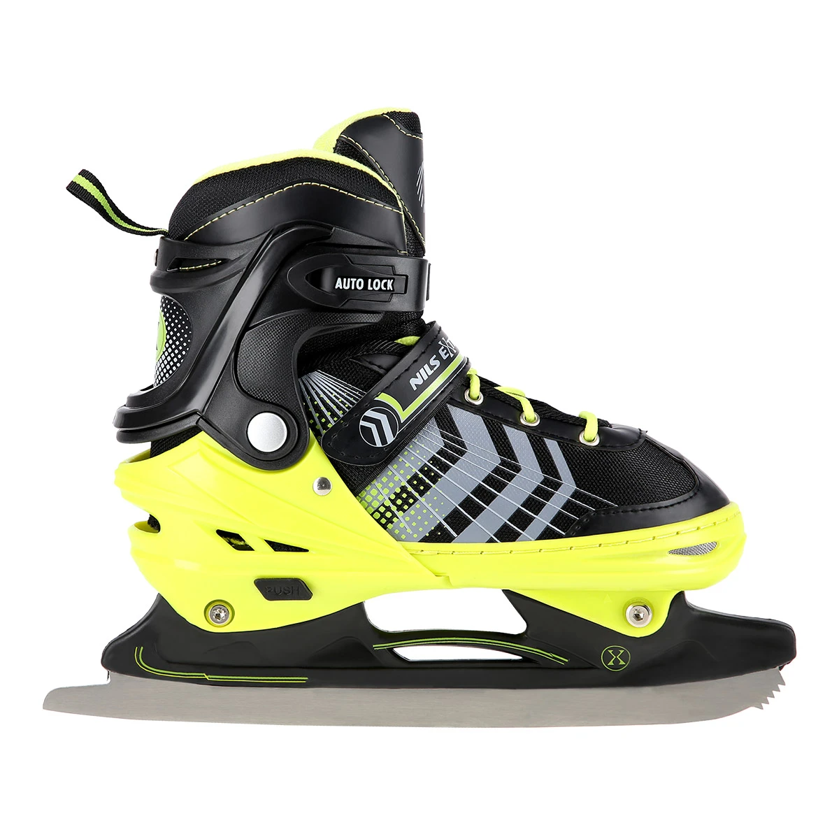 4in1 (rull)uisud NILS EXTREME NH18192 In-line Skates/Hockey Ice Skates, M (34-38), Black/Green