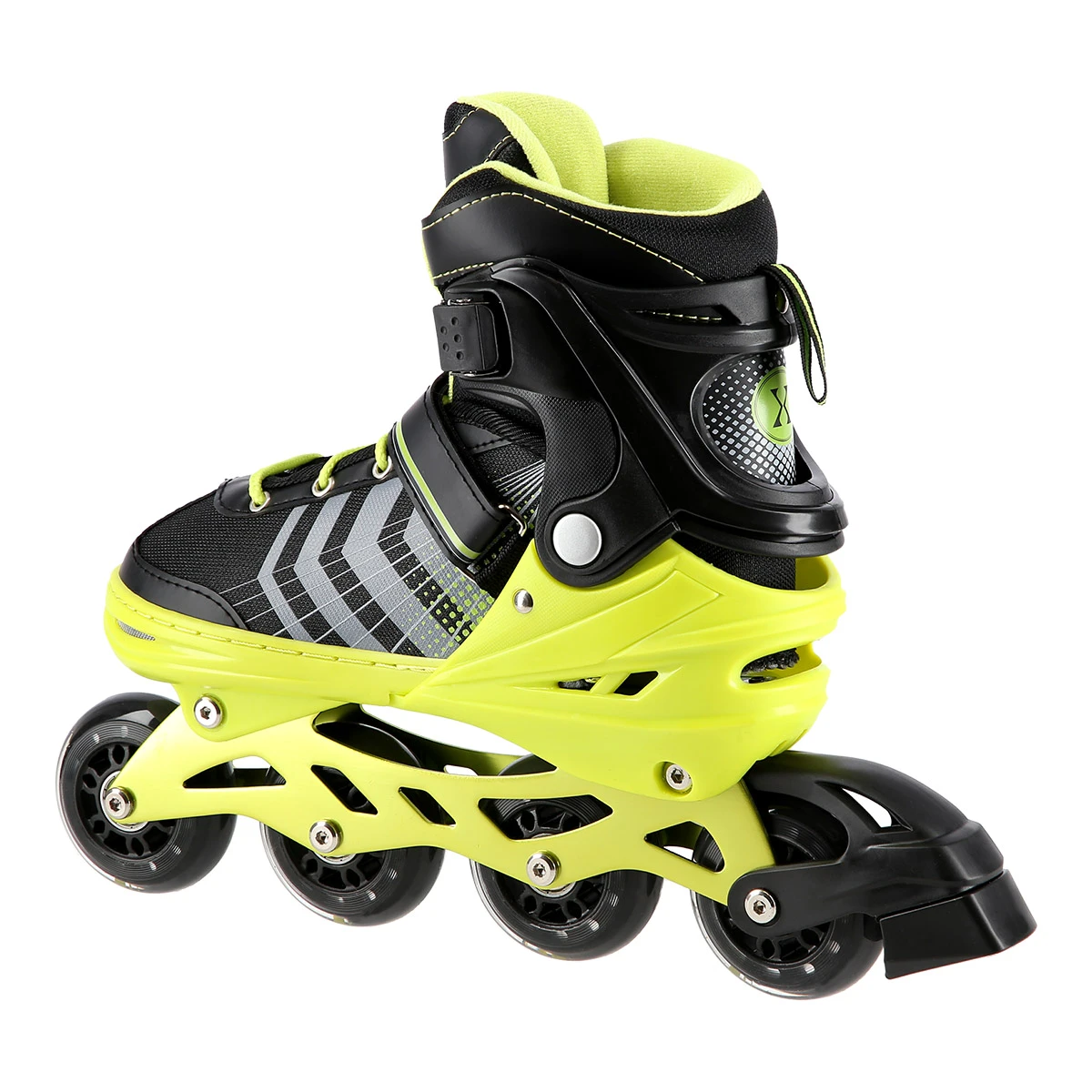 4in1 (rull)uisud NILS EXTREME NH18192 In-line Skates/Hockey Ice Skates, M (34-38), Black/Green