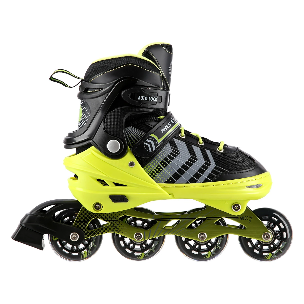 4in1 (rull)uisud NILS EXTREME NH18192 In-line Skates/Hockey Ice Skates, M (34-38), Black/Green