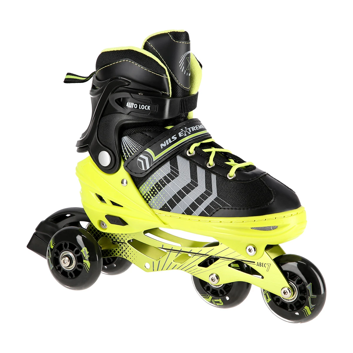 4in1 (rull)uisud NILS EXTREME NH18192 In-line Skates/Hockey Ice Skates, M (34-38), Black/Green