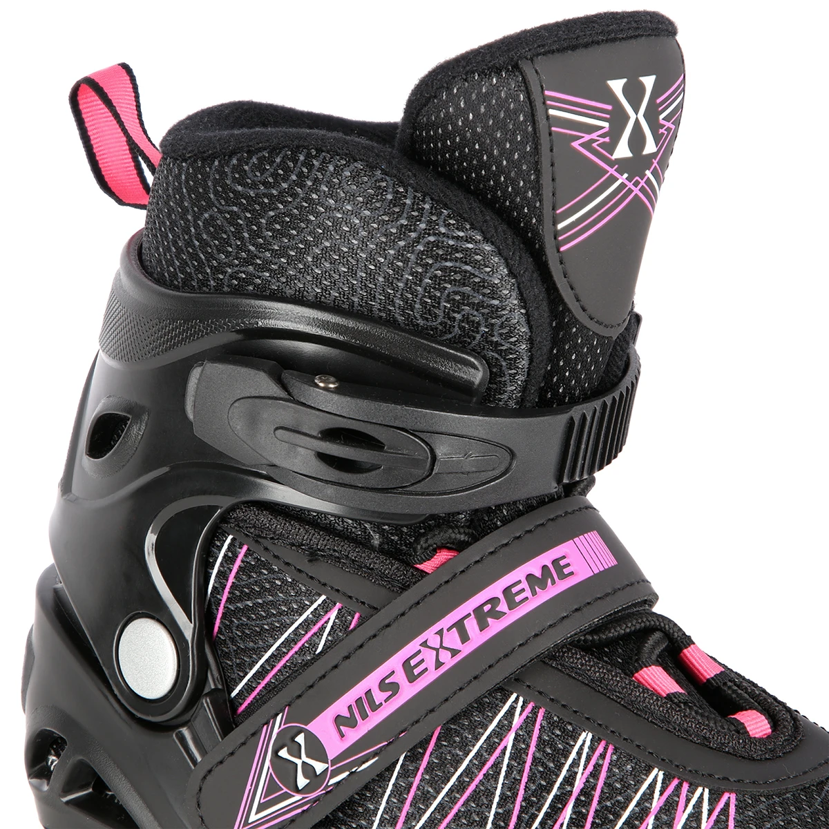2in1 (rull)uisud NILS EXTREME NH11912A In-line Skates/Hockey Ice Skates, S (31-34), Black/Pink