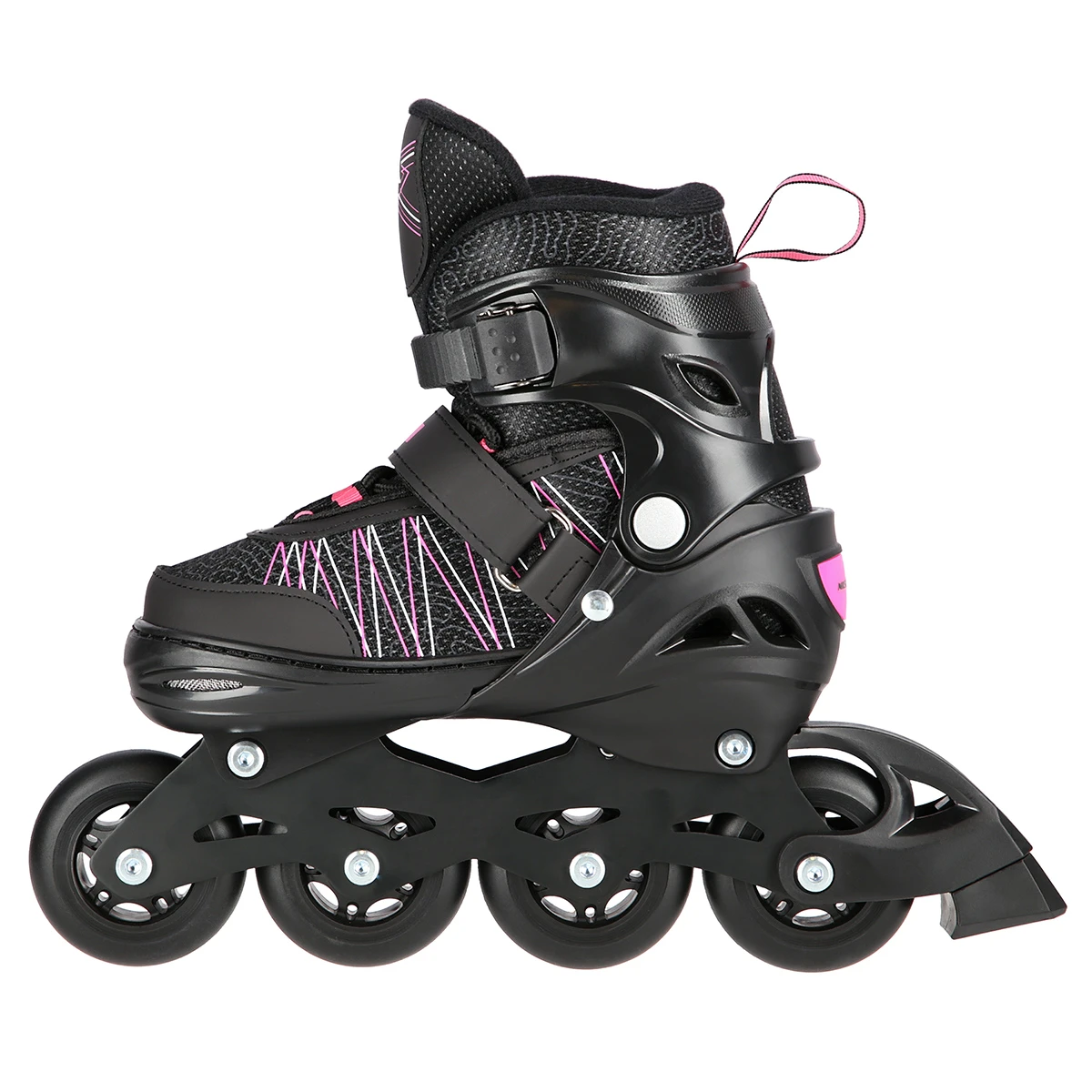 2in1 (rull)uisud NILS EXTREME NH11912A In-line Skates/Hockey Ice Skates, S (31-34), Black/Pink