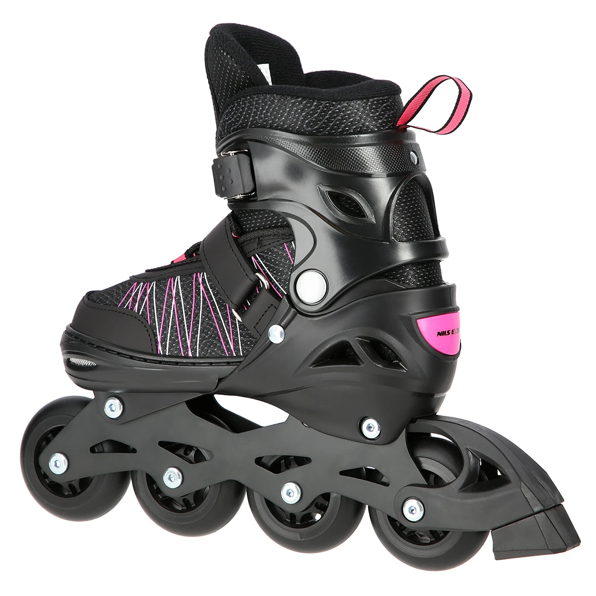 2in1 (rull)uisud NILS EXTREME NH11912A In-line Skates/Hockey Ice Skates, S (31-34), Black/Pink