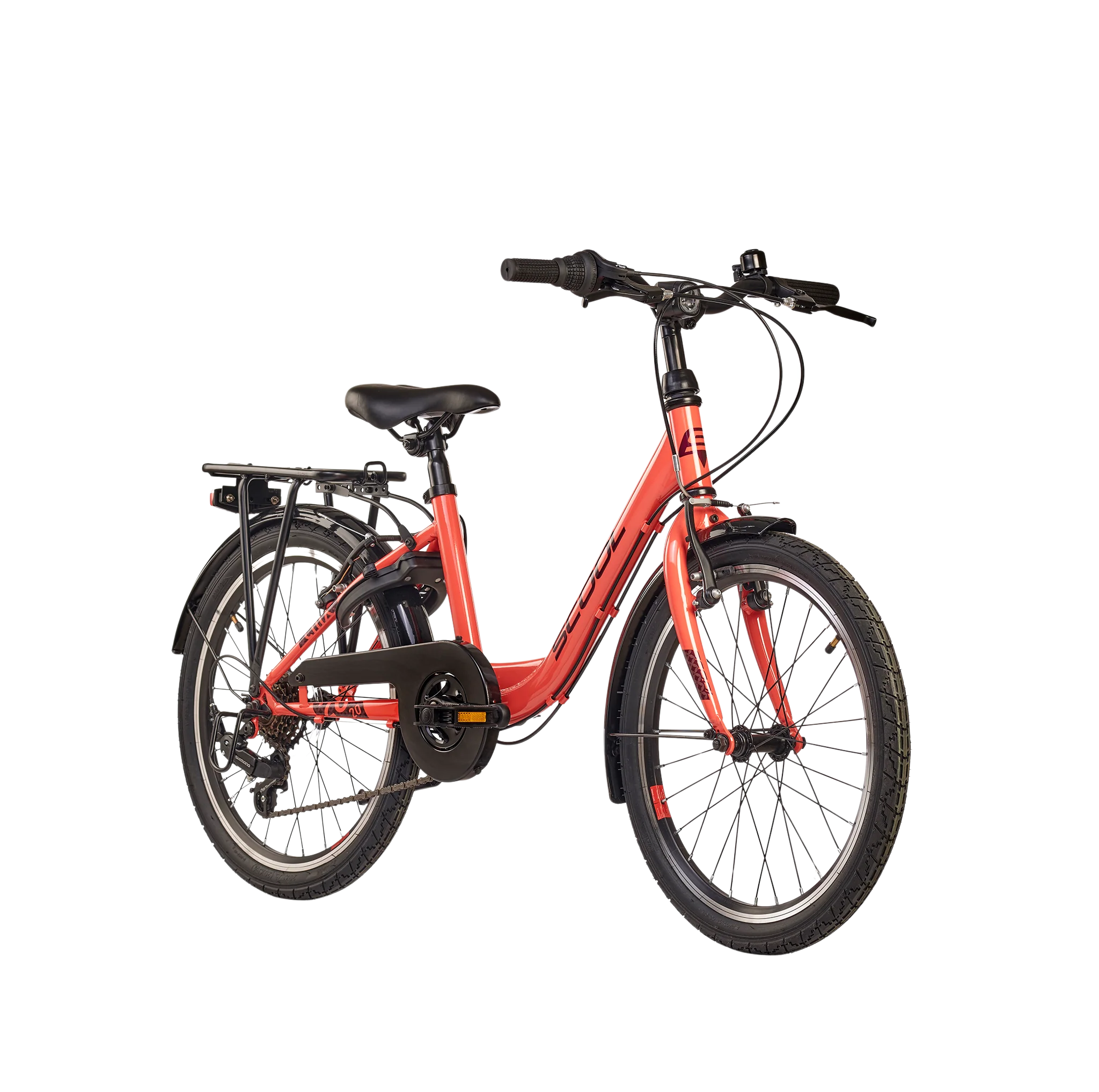 Laste jalgratas S’COOL chiX, 20″ Coral/Dark Red