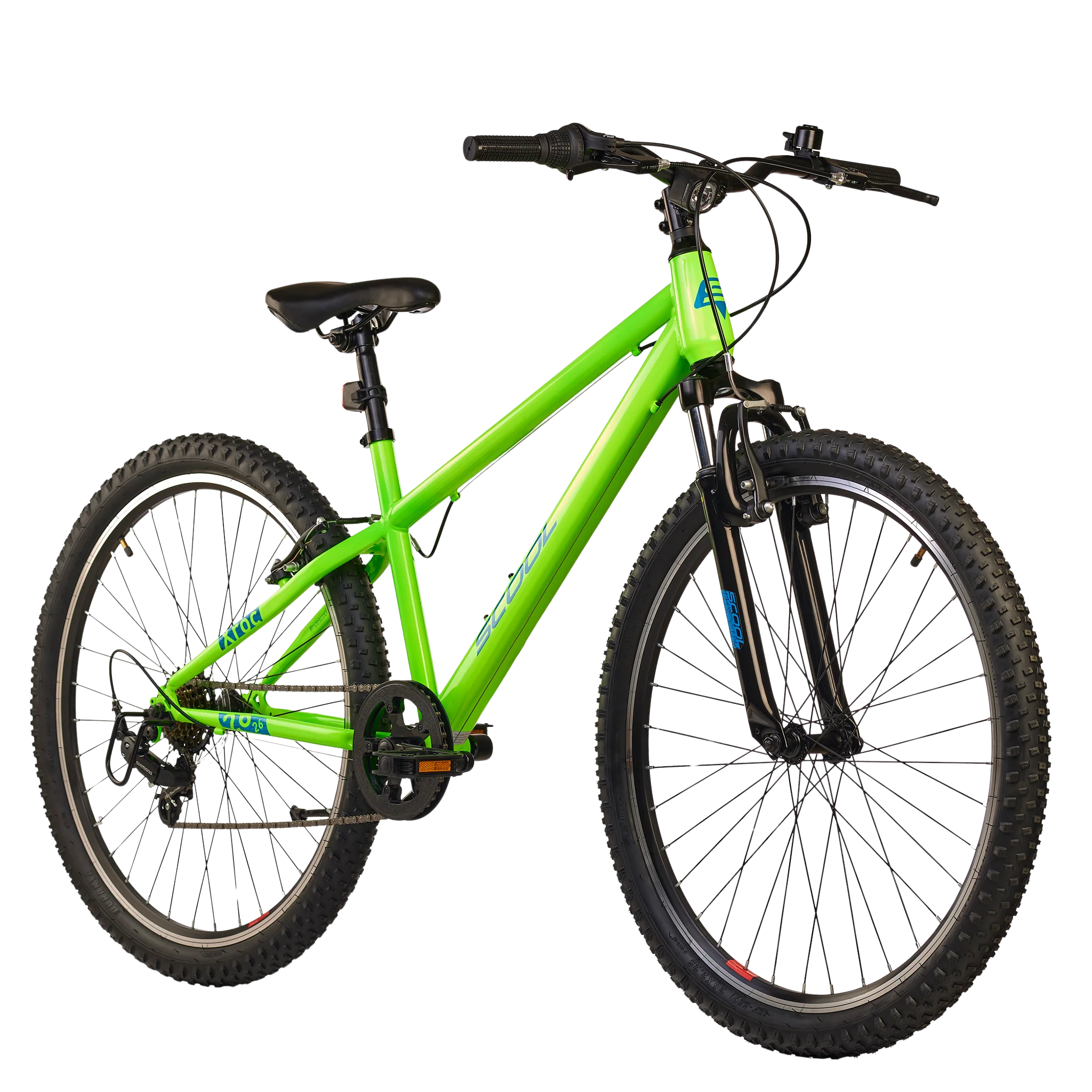 Noorte jalgratas S’COOL Xroc, 26″ Neon Green/Ocean