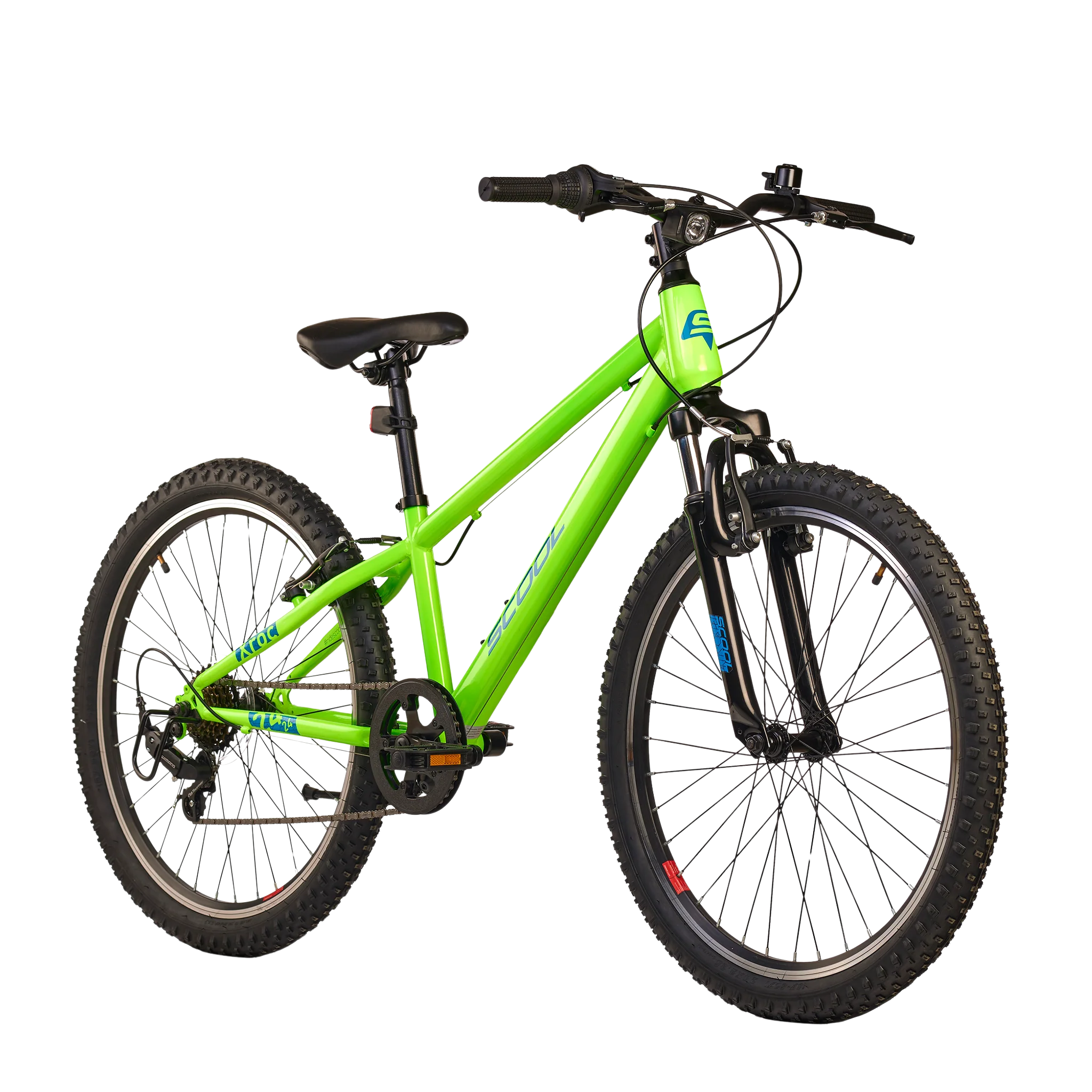 Laste jalgratas S’COOL Xroc, 24″ Neon Green/Ocean
