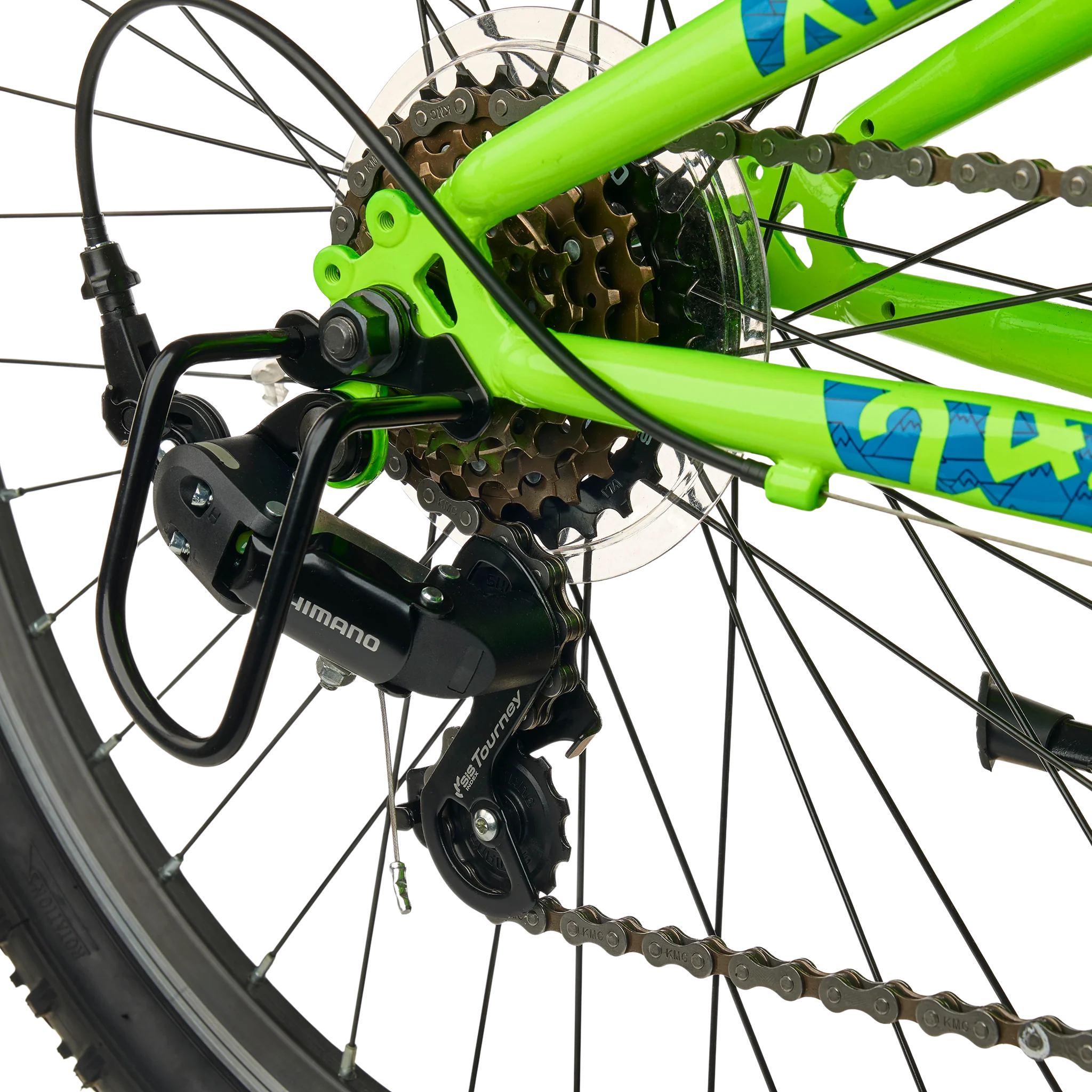 Laste jalgratas S’COOL Xroc, 24″ Neon Green/Ocean