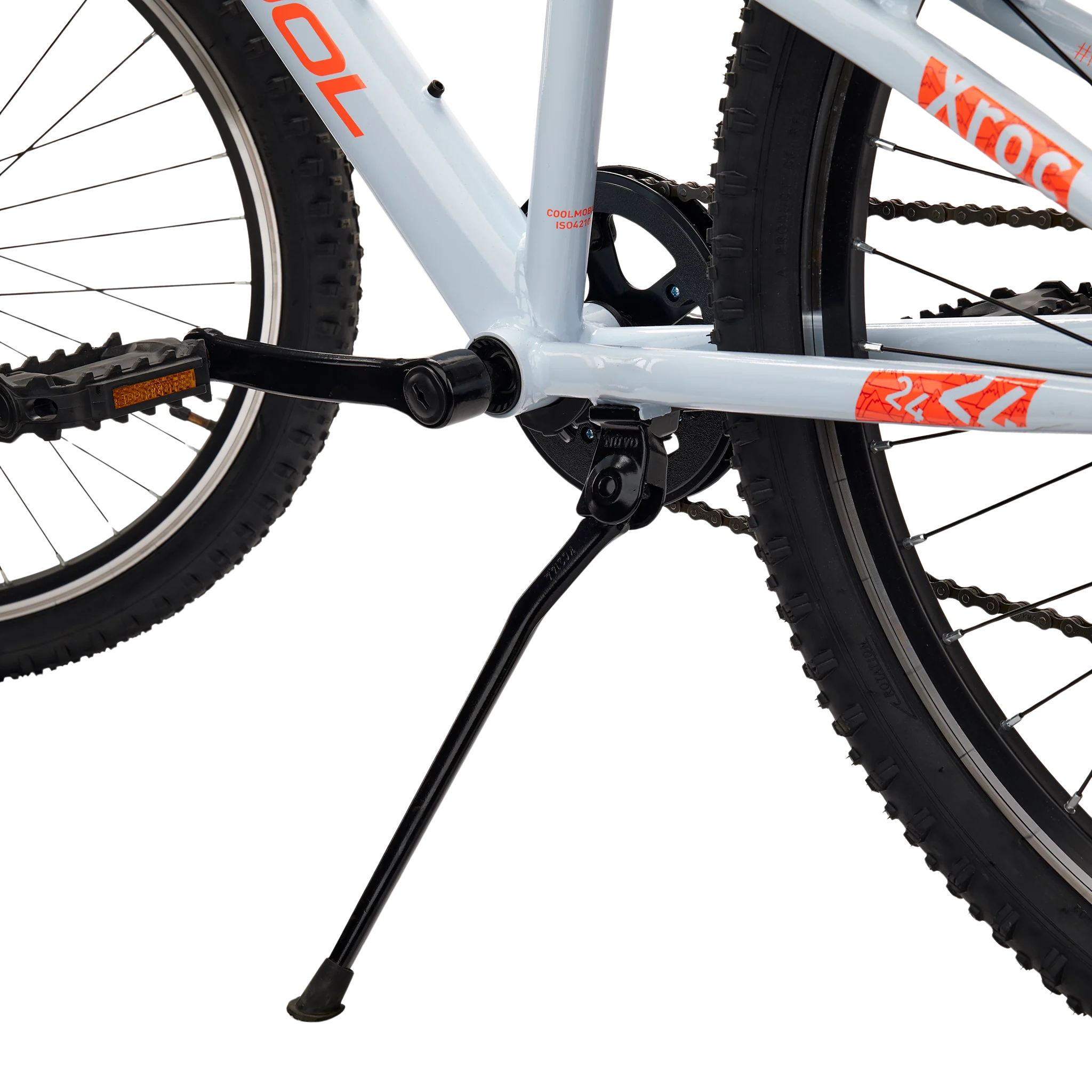 Laste jalgratas S’COOL Xroc, 24″ Sky Grey/Neon Orange