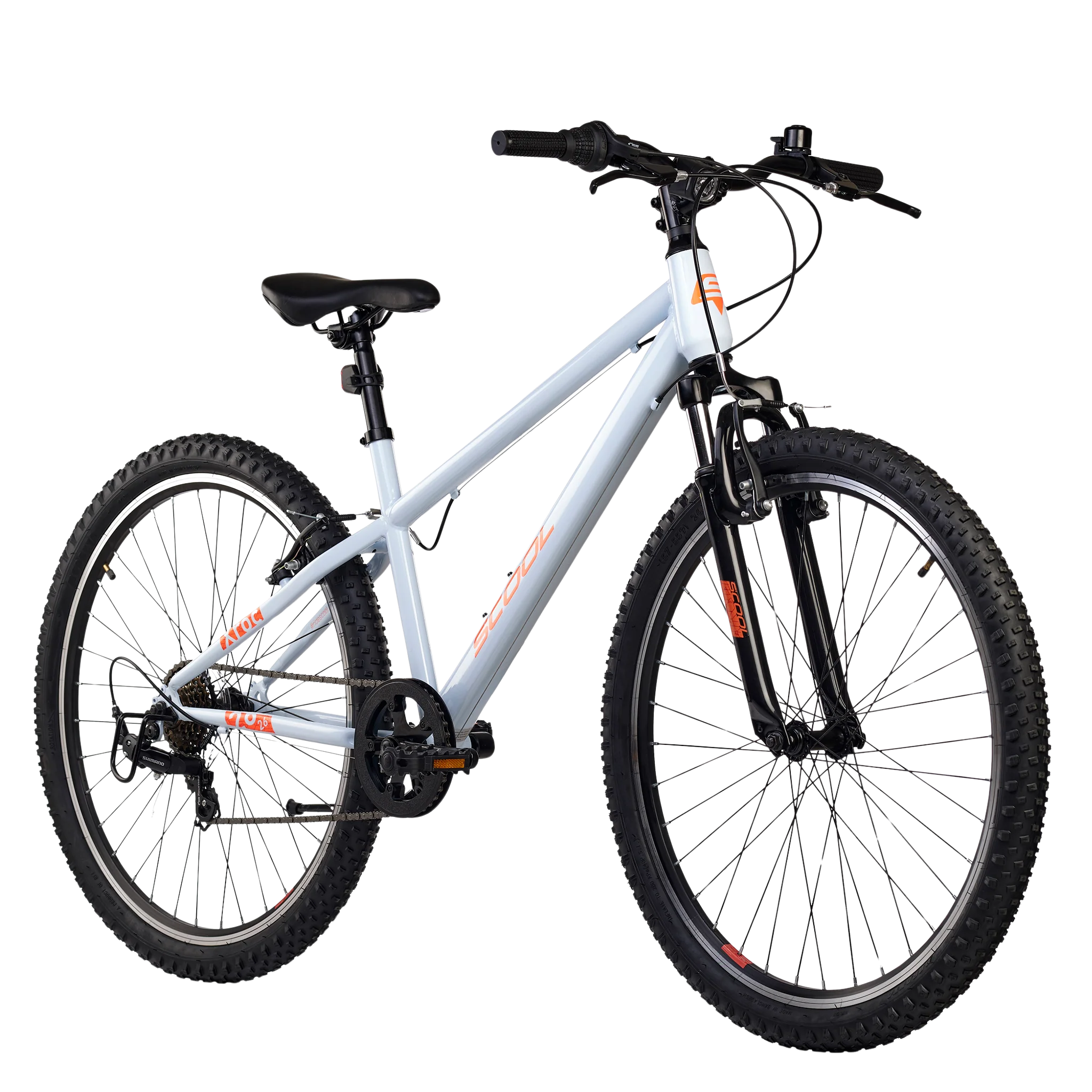 Noorte jalgratas S’COOL Xroc, 26″ Sky Grey/Neon Orange