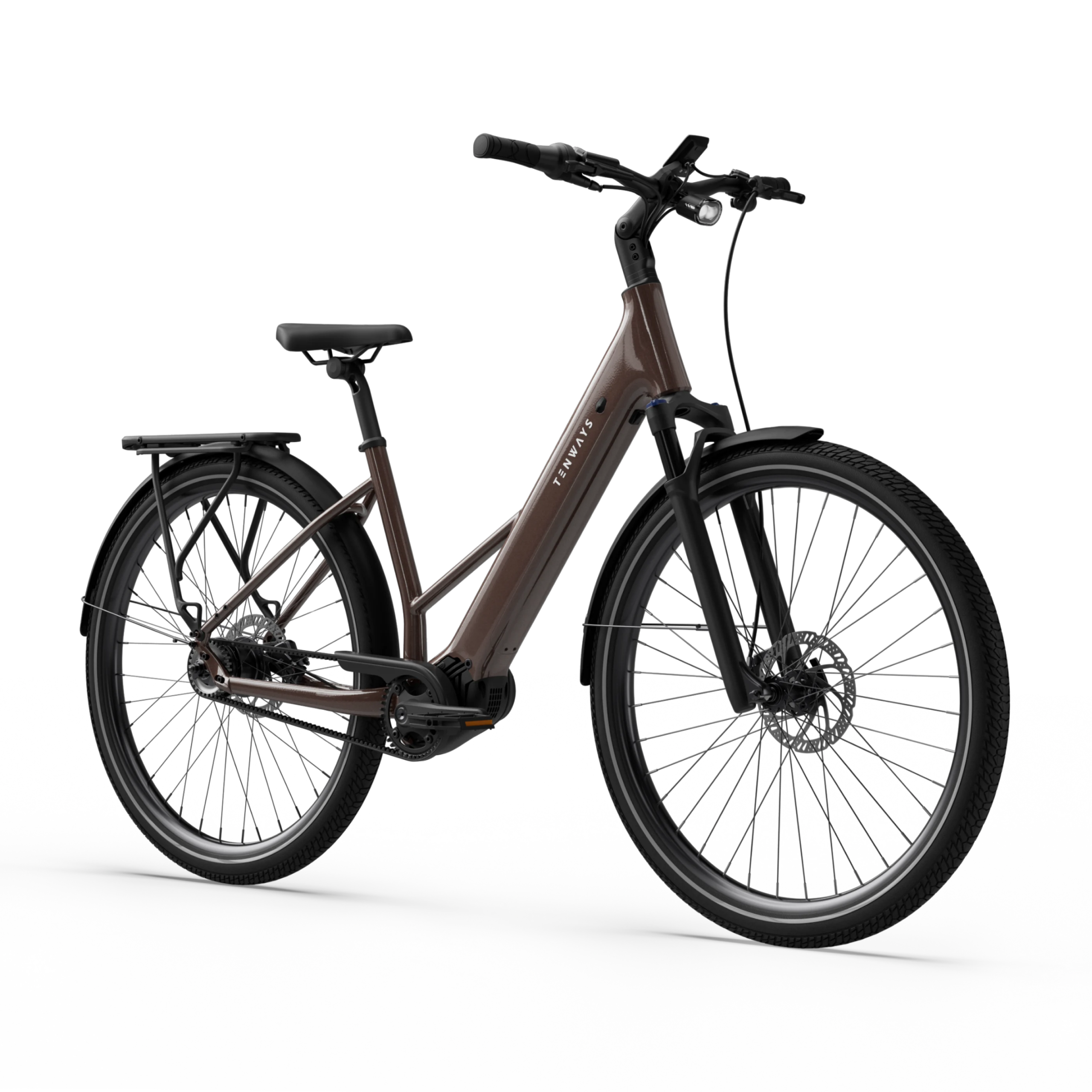 Elektrijalgratas TENWAYS Ago Air Belt, Walnut Brown