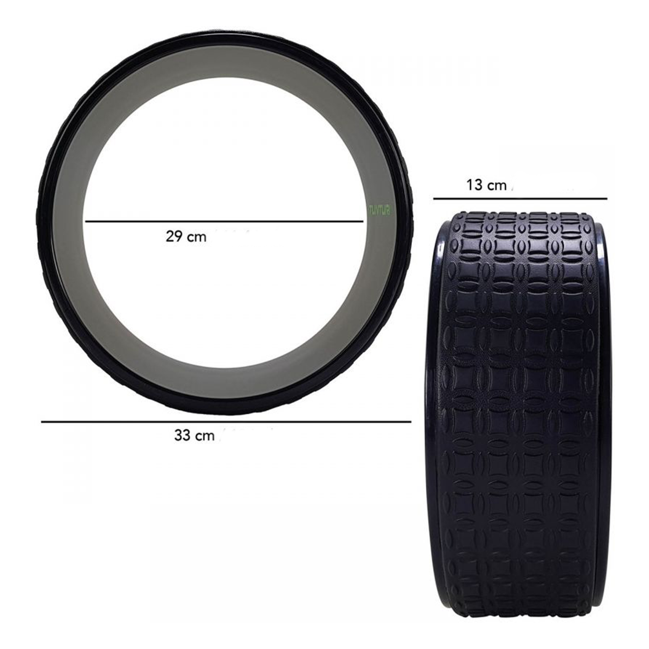 Joogaratas TUNTURI Yoga Wheel, must