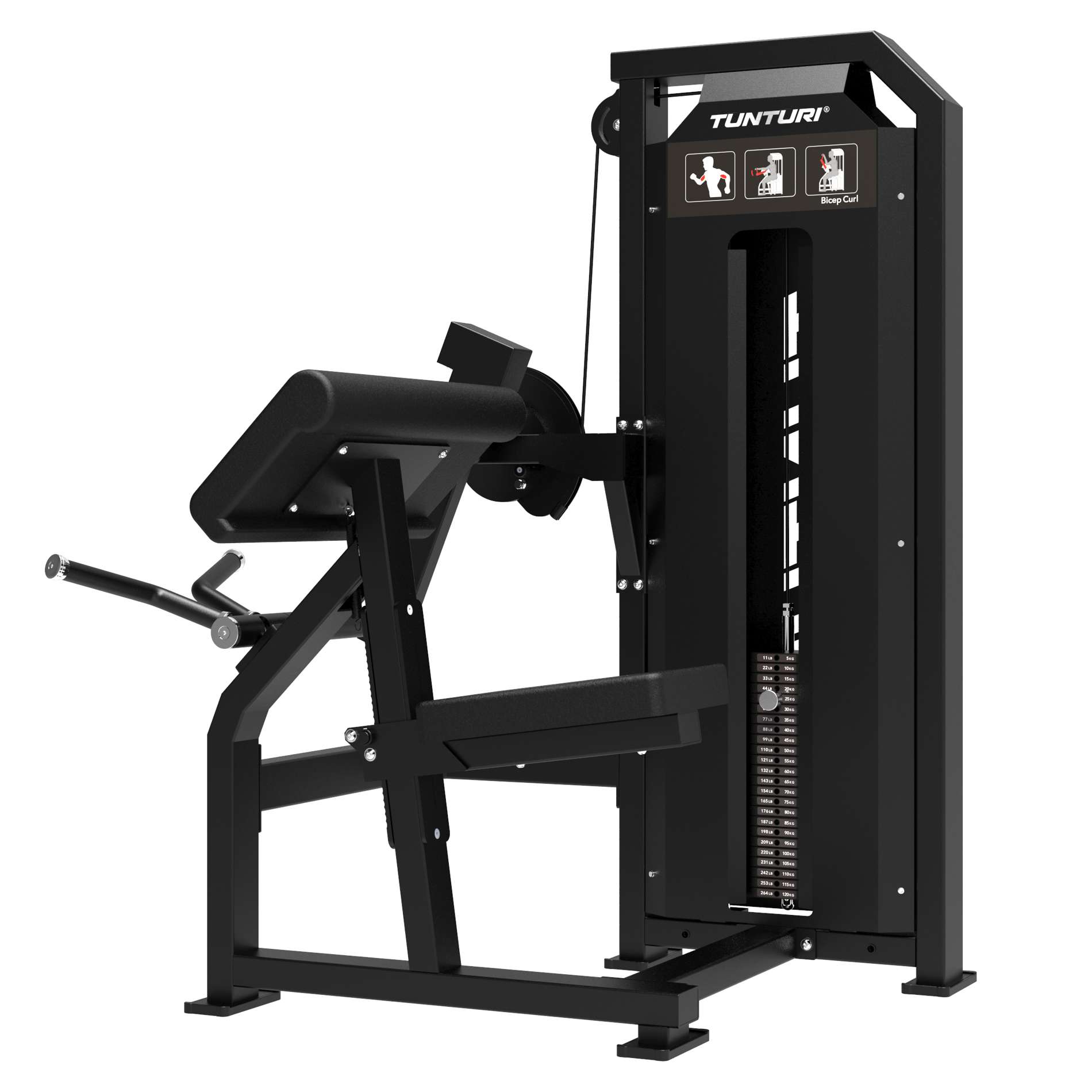Jõujaam TUNTURI Platinum – Bicep Curl Strength Station – Selectorized – V-Series